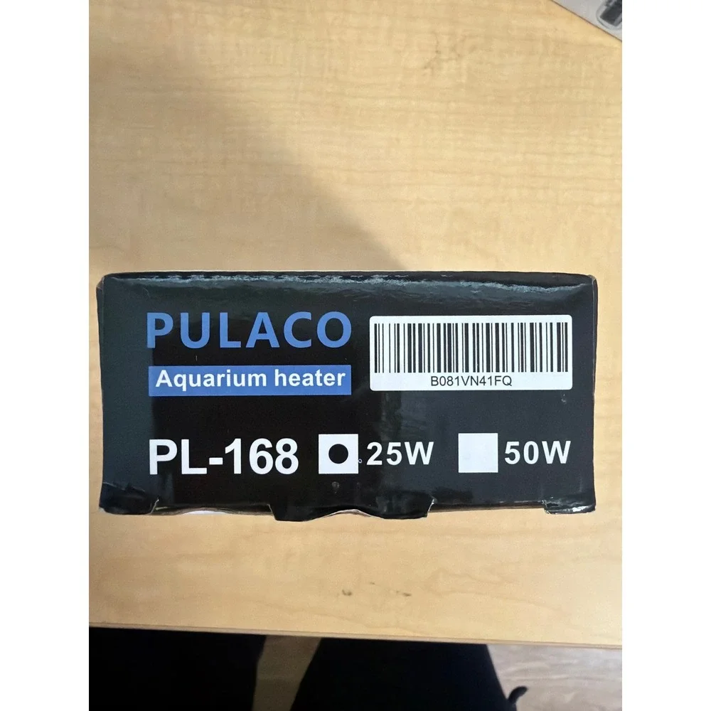 PULACO PL-168 25W Aquarium Heater 78F Preset Submersible Betta Tank 1-6 Gal